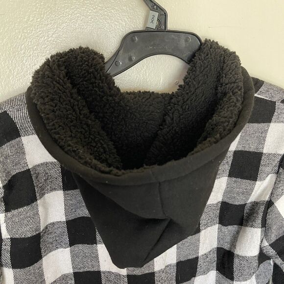 Street Rules Co Boys Jacket 14/16  Sherpa Lined Hooded Plaid Back To School - Picture 5 of 14